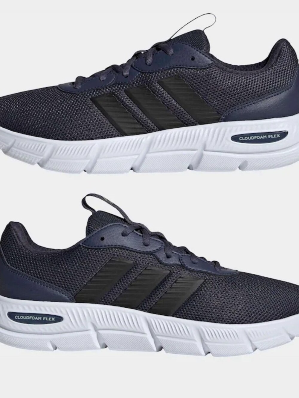 adidas Cloudfoam Flex Navy and Light Blue Men's 9 WIDE
